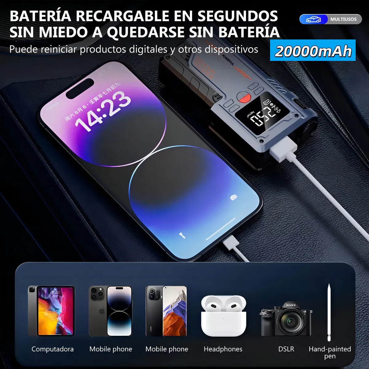 RescueMax™: El cargador inteligente que revive tu auto