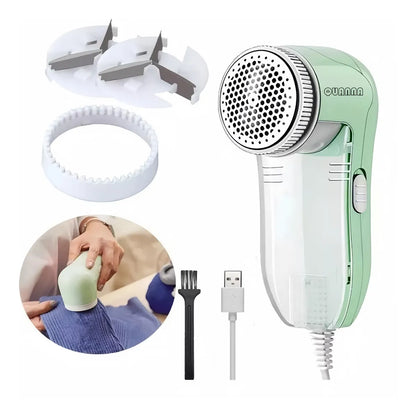 Removedor de Pelusa Eléctrico 5W | Conexión Directa a Corriente | 3 Cuchillas de Acero