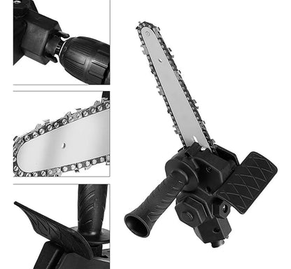 Adaptador de Taladro a Motosierra 6 Pulgadas | Mango Ergonómico | Kit Completo de Corte