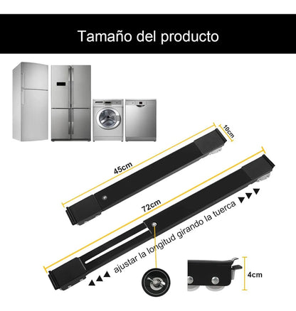 Base Ajustable para Lavadora y Refrigerador | Soporta 200KG Ruedas con Freno