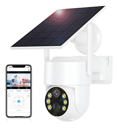Camara Inalámbrica Solar de Seguridad 2k WIFI 360° | Visión Nocturna Compatible con Alexa