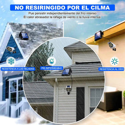 Luz Solar Inteligente - 3 modos de Cámara falsa con sensor de movimiento