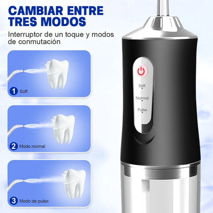 Irrigador Dental Inalámbrico | 8 Boquillas y 3 Modos | Batería de 40 Días